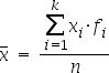 formula della media aritmetica ponderata